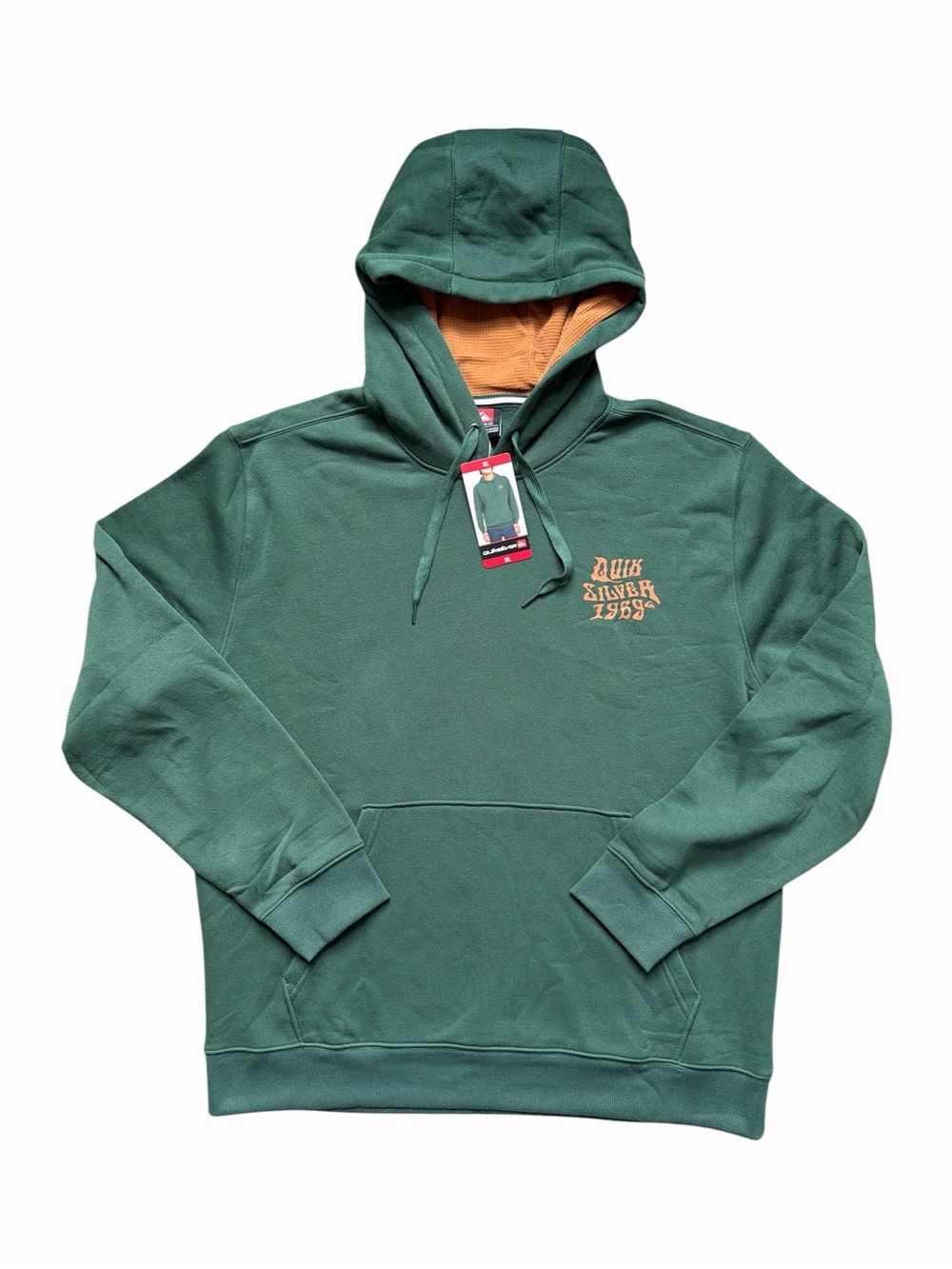 Quiksilver Men’s Green Graphic Pullover Hoodie XL NWT